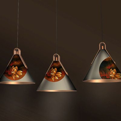 Đèn sơn mài Huyền Chùy Kim Liên