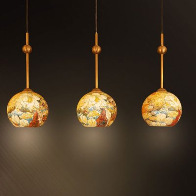 Đèn sơn mài Kim Liên Ngư Đăng