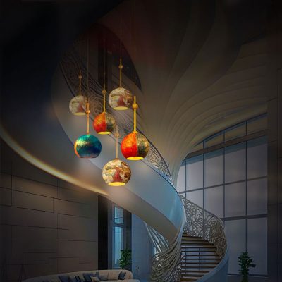 Đèn sơn mài Ngũ Thải Tinh Đăng