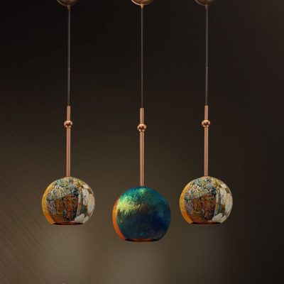 Đèn sơn mài Tam Tài Bảo Đăng