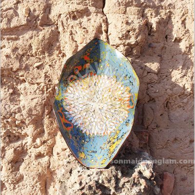 Đĩa sơn mài Bích Địa Tuyết Cúc