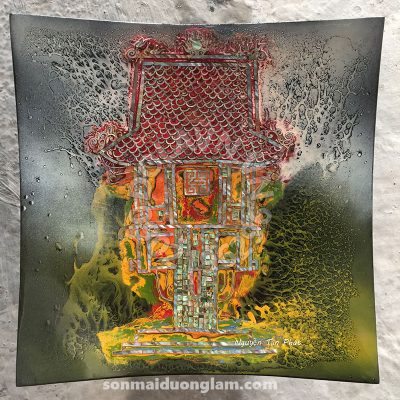 Đĩa sơn mài Cổ Đình Hà Ảnh