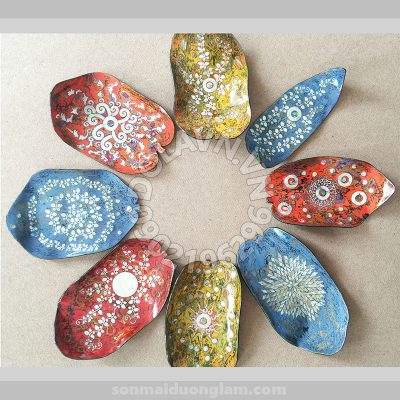 Đĩa sơn mài Kim Thúy Hoa Luân