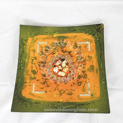 Đĩa sơn mài Thúy Biên Đan Tâm