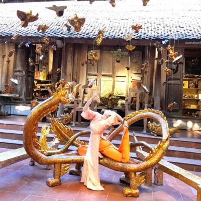 Ghế sơn mài Điệp Vũ Long Đình