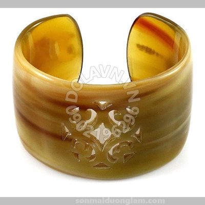 Trang sức sơn mài Hổ Phách Điêu Hoa Xuyến