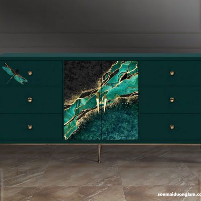 Tủ sơn mài Bích Lan Kim Mạch Quỹ