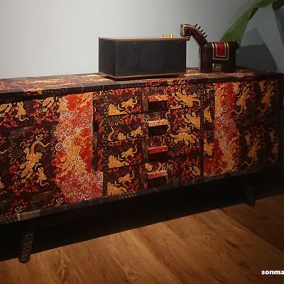 Tủ sơn mài Cẩm Tú Long Phượng Quỹ