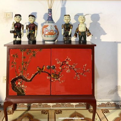 Tủ sơn mài Trúc Mai Trình Thụy Quỹ