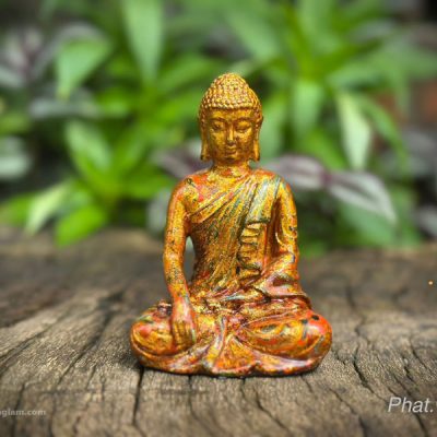 Tượng Phật sơn mài Tĩnh Tâm Sen Vàng