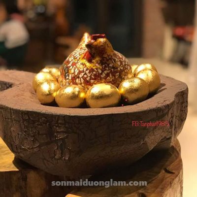 Tượng sơn mài Chiêu Tài Thụy Kê