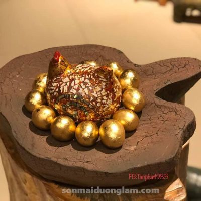 Alternative view of Tượng sơn mài Chiêu Tài Thụy Kê