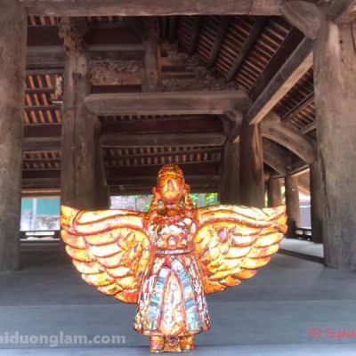 Tượng sơn mài Dáng Vệ Thần Cổ Tự