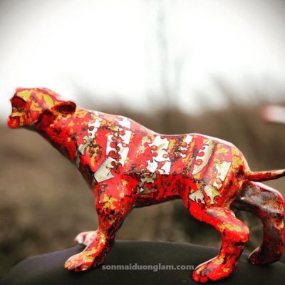 Tượng sơn mài Kim Giáp Hổ