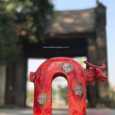 Tượng sơn mài Xích Ngưu Thủ Môn