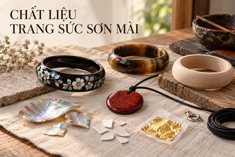 Trang sức sơn mài được làm từ những chất liệu nào? Trang sức sơn mài được làm từ những chất liệu nào?
