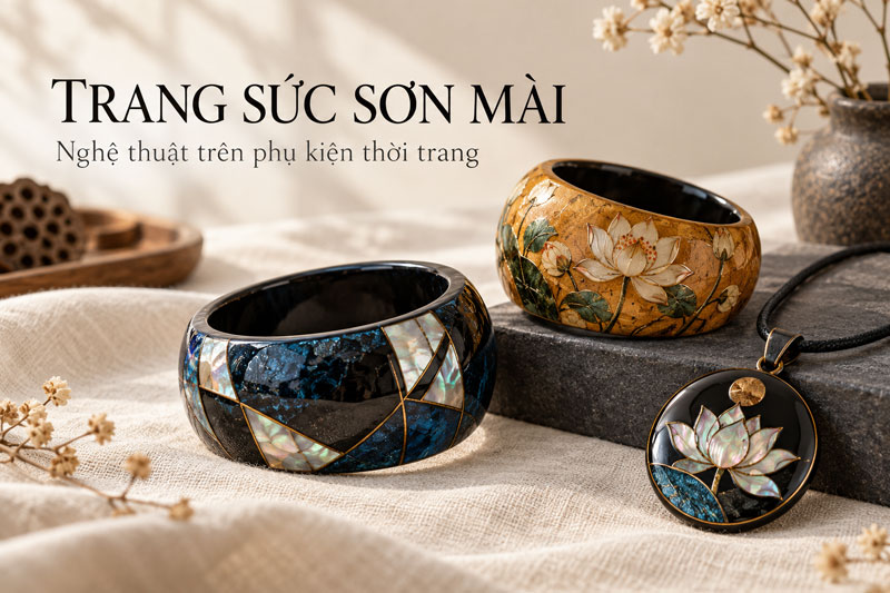 Trang sức sơn mài là gì? Nét độc đáo của nghệ thuật sơn mài trên phụ kiện thời trang